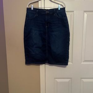 Midi denim skirt